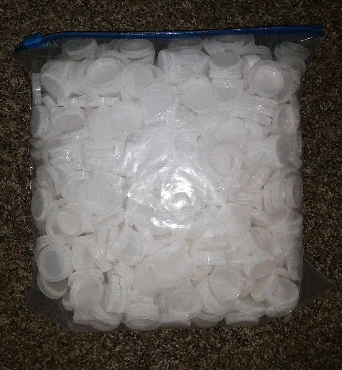 300 Clear/white Plastic Water Bottle Lids Caps Tops Art Crafts Repurpose Recycle